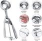 Three-Piece Ice Cream Scoop Set - Cookie Scoop Set - Stainless Steel Ice Cream Scoop with Trigger Mechanism - Large/Medium/Small Cookie Scoops - Baking Cookie Scoop Set