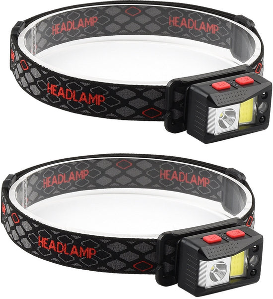 headlamp LED rechargeable - headlight - outdoor bicycle lamp - rechargeable night light - high-intensity LED headlamp - gaze sensor - COB headlamp