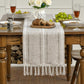 Table Runner - Christmas Table Runner - Fabric Table Runner - Cotton Table Runner - Washable Cotton Table Runner - Suitable for Family Table Decoration, Wedding Decoration, Party Decoration (33cm*220cm)