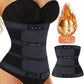 Women Sweat Reducer Training Belt - Sweatband - Waist Trainer - Slimming Belly Band - 3-Row Closure & Breathable Material - Extended Sizes (S to 6XL) - Black, 4XL