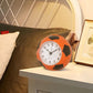 Football Alarm Clock - Silent Non-Ticking Desk Clock | Kids Bedside Clock | Cute football design, easy-to-read analog display, perfect for kids&