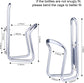 1Pack Lightweight Aluminum Alloy Cycling Bicycle Water Bottle Cage Holder Bracket for Outdoor Activities (Silver), Bike Accessories