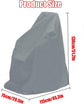 Waterproof Wheelchair Cover - Oxford Fabric Wheelchair Cover, Mobile Vehicle Cover, Wheelchair Storage Protector - UV Protection, Dust Protection, Outdoor Rain Cover - Gray - 115x75x130cm