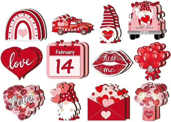 24-Piece Wooden Valentine&