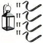 Hanging hooks - Set of 4 - Wall mounting - Suitable for bird feeders - Black - Suitable for indoor and outdoor use