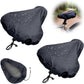 2-Piece Waterproof Bicycle Saddle Cover Set - Black - Rain Cover for Bicycle Saddle - Sun and Dust Resistant - With Drawstring - Unisex - Suitable for MTB, Road Bike & E-Bike