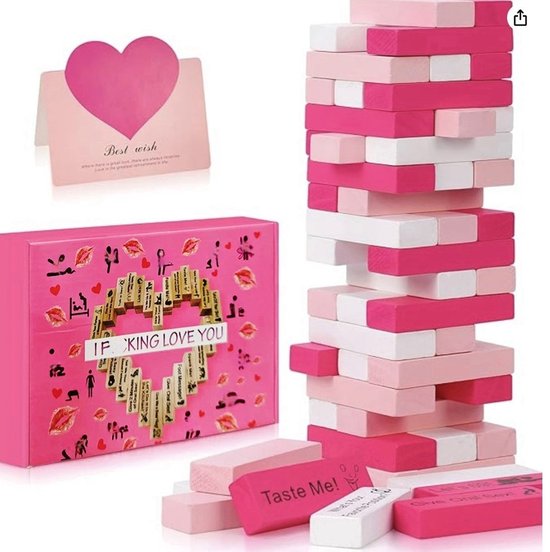 Block Tower Jenga Game - Jenga for Couples - Valentine&