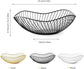 Fruit basket - fruit bowl - metal fruit bowl - 1 fruit basket - fruit basket - wire fruit basket - suitable for fruit, vegetables, groceries and decoration (black)