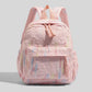 Backpack – Stylish and practical lightweight backpack – With two zippered compartments and adjustable shoulder strap – Fashionable design for girls, children and adults – Pink