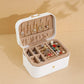 Travel Jewelry Case - 2 Layers with Velvet & Detachable Compartments - For Necklaces, Earrings & Bracelets - Green