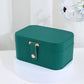 Travel Jewelry Case - 2 Layers with Velvet & Detachable Compartments - For Necklaces, Earrings & Bracelets - Green
