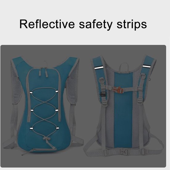 Backpack with 2L Water Bag - Running Vest - Adjustable Lightweight Cycling Backpack - Suitable for Hiking and Cycling（Blue）