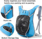 Backpack with 2L Water Bag - Running Vest - Adjustable Lightweight Cycling Backpack - Suitable for Hiking and Cycling（Blue）