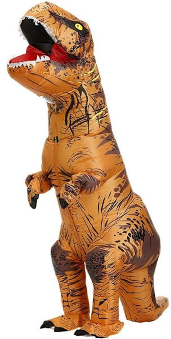 Inflatable Tyrannosaurus Rex Dinosaur Costume - Adults 150-190cm - Halloween Masquerade Costume - (Brown)