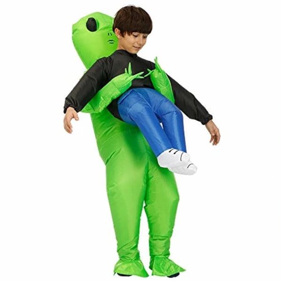 Inflatable Halloween costume - for children and adults - Green (suitable for a height of 120 cm to 150 cm)