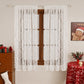 Window Screen - Ice Flower Christmas Tree Window Screen - Wire Mesh - European and American - Christmas - Curtain - Net Curtain 2-piece set (150*100cm)