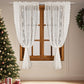 Window Screen - Ice Flower Christmas Tree Window Screen - Metal Mesh - European and American - Christmas - Curtain - Net Curtain 2-Piece Set (150*180cm)