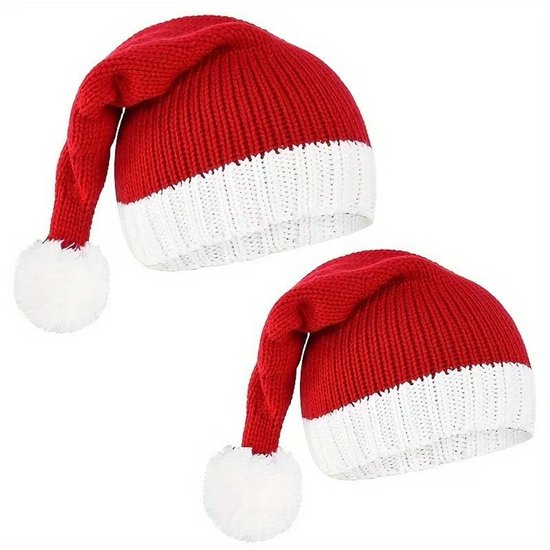 2 Santa Claus Hats - Hats - Christmas Hats - Christmas Costumes - Santa Claus Hats - Santa Claus Hats for Adults