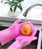 Dishwashing gloves - silicone gloves - gloves - dishwashing - kitchen gloves - rubber dishwashing gloves - dishwashing gloves - frost-resistant gloves - pink