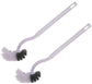 Toilet brushes - (2 pieces) - Toilet brush with rim cleaning brush - Curved toilet brush - Hanging toilet brush - S-shaped curved toilet brush