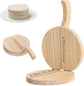 Tortilla Press - Natural Wood Tortilla Press - 6.5 Inch Round Tortilla Press with Handle - Tool for Making Homemade Tortillas, Burritos, Chapatis, and Tortilla Dough