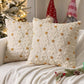Christmas Pillowcases - 2-pack - White - Winter - White Christmas tree and star pattern - Sofa decoration - 45x45 cm (pillowcase not included)