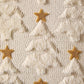 Christmas Pillowcases - 2-pack - White - Winter - White Christmas tree and star pattern - Sofa decoration - 45x45 cm (pillowcase not included)