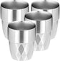 Cups - 4-piece set - Stainless steel cups - Double-walled water cups made of 304 stainless steel - beer cups - coffee cups