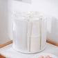 Rotating cup holder for paper cups - holder with four compartments - with 360° rotating base - suitable for kitchens, bathrooms and coffee bars - white