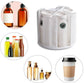 Rotating cup holder for paper cups - holder with four compartments - with 360° rotating base - suitable for kitchens, bathrooms and coffee bars - white