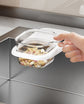 Sink Strainer & Drip Rack - With Suction Cup & Removable Strainer Tray - For Vegetables & Food Waste - Black