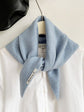 Triangular Knitted Scarf - Soft Acrylic Fabric - As a Scarf, Shawl or Blanket - In Solid Colors - Blue