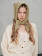 Triangular Knitted Scarf - Soft Acrylic Fabric - As a Scarf, Shawl or Blanket - In Solid Colors - Blue