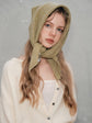 Triangular Knitted Scarf - Soft Acrylic Fabric - As a Scarf, Shawl or Blanket - In Solid Colors - Blue