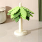 4 Pack Leaf-Shaped Silicone Pot Trivets with Tree Storage Stand, Heat Resistant Non-Slip Mats for Hot Pots and Pans, Green