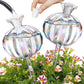 Large Plant Watering Balls (2-Pack), Iridescent Glass Cactus Self-Watering Globe, Glass Watering Device for Potted Plants - 4.7 oz/140 ml Capacity, Automatic Irrigation System, Cute Garden Gift