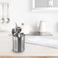 Extra Large Stainless Steel Kitchen Utensil Holder, Perforated Countertop Caddy for Spatulas and Cutlery, Silver, 12 x 18 cm