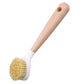 Natural Sisal Dishwashing Brush with Wooden Handle, Scratch-Resistant Pan and Dish Scrubber for Pots, Plates and Kitchen Cleaning