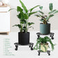 2 Pack Round Metal Plant Stands for Flower Pots, Heavy-Duty Rustproof Iron Indoor and Outdoor Planter Risers, Black, 30 cm