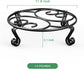 2 Pack Round Metal Plant Stands for Flower Pots, Heavy-Duty Rustproof Iron Indoor and Outdoor Planter Risers, Black, 30 cm