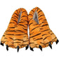 Unisex Animal Paw Clog Slippers Chicken Bird Foot Cow Tiger Giraffe Design, Soft Fleece Lined Non-Slip Sole, Size L 40-45 for Fun Halloween Party and Home Wear