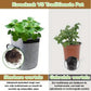 4 Pieces 38 L Grow Bags with Handles and Harvest Window, Breathable Planter Bags for Potatoes, Carrots and Vegetables, Green