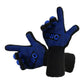 Heat Resistant Aramid BBQ Grill Gloves with Silicone Non-Slip Grip for Ovens, Kitchens, Fireplaces and Outdoor Cooking, Blue and Black