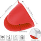 1 Pair Thick Silicone Air Fryer Pot Holders, Heat Resistant Mini Oven Mitts for Grilling, Baking and Cooking, Red