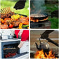 Heat Resistant Aramid BBQ Grill Gloves with Silicone Grip, Cut Resistant Design for Cooking, Baking and Outdoor Grilling, Black