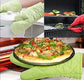 2 Pack Padded Polyester Cotton Oven Mitts with Heat Resistant Non-Slip Grip for Baking, Cooking, Grilling and Kitchen Use, Pink