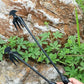 Long Manual Weeding Tool with High Carbon Steel Claw and Ergonomic Handle for Garden Beds, Yards, Lawns and Potted Plants, Black
