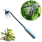 Long Manual Weeding Tool with High Carbon Steel Claw and Ergonomic Handle for Garden Beds, Yards, Lawns and Potted Plants, Black
