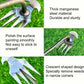 Long Manual Weeding Tool with High Carbon Steel Claw and Ergonomic Handle for Garden Beds, Yards, Lawns and Potted Plants, Black