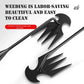 Long Manual Weeding Tool with High Carbon Steel Claw and Ergonomic Handle for Garden Beds, Yards, Lawns and Potted Plants, Black